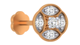 18K Gold & Diamond Stud Nose Pin KRA50148