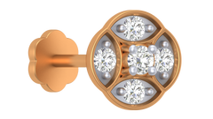 18K Gold & Diamond Stud Nose Pin KRA50148
