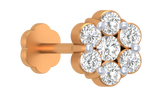 18K Gold & Diamond Stud Nose Pin KRC80290