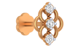 18K Gold & Diamond Stud Nose Pin KRA50157