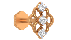 18K Gold & Diamond Nose Pin KRA50157