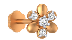 18K Gold & Diamond Nose Pin KRA50158