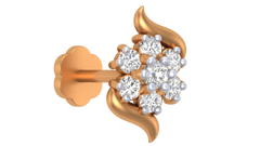 18K Gold & Diamond Stud Nose Pin KRA50159