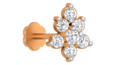 18K Gold & Diamond Stud Nose Pin KRA50161
