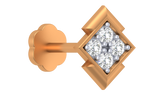 18K Gold & Diamond Stud Nose Pin KRC80194