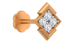 18K Gold & Diamond Stud Nose Pin KRA50166
