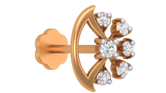 18K Gold & Diamond Stud Nose Pin KRA50168