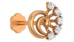 18K Gold & Diamond Stud Nose Pin KRA50169