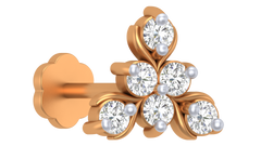 18K Gold & Diamond Stud Nose Pin KRA50171