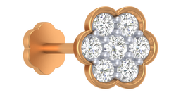18K Gold & Diamond Stud Nose Pin KRA50178