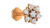 18K Gold & Diamond Stud Nose Pin KRA50182