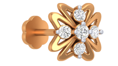 18K Gold & Diamond Nose Pin KRA50184