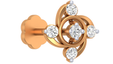 18K Gold & Diamond Nose Pin KRA50185