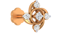 18K Gold & Diamond Nose Pin KRA50185