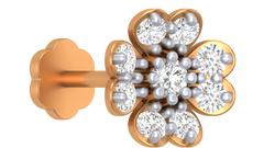 18K Gold & Diamond Nose Pin KRA50186