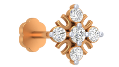 18K Gold & Diamond Stud Nose Pin KRA50187