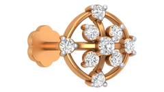 18K Gold & Diamond Stud Nose Pin KRA50189