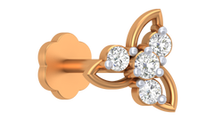18K Gold & Diamond Stud Nose Pin KRA50190