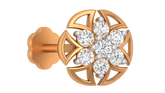 18K Gold & Diamond Stud Nose Pin KRA50193