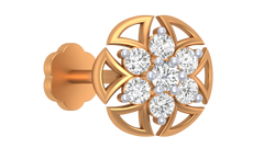 18K Gold & Diamond Stud Nose Pin KRA50193