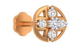 18K Gold & Diamond Round Nose Pin KRA50203