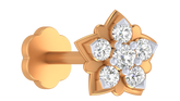 18K Gold & Diamond Stud Nose Pin KRA50207