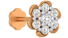 18K Gold & Diamond Nose Pin KRA50252