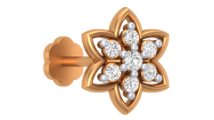 18K Gold & Diamond Stud Nose Pin KRA50254