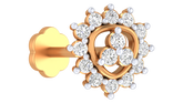 18K Gold & Diamond Stud Nose Pin KRA50256