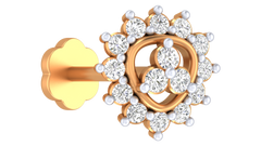 18K Gold & Diamond Nose Pin KRA50256