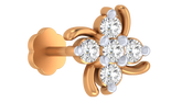 18K Gold & Diamond Stud Nose Pin KRA50258