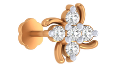 18K Gold & Diamond Stud Nose Pin KRA50258