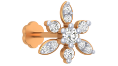 18K Gold & Diamond Stud Nose Pin KRA50260