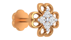 18K Gold & Diamond Stud Nose Pin KRA50275