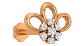18K Gold & Diamond Stud Nose Pin KRA50278