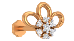 18K Gold & Diamond Stud Nose Pin KRA50278