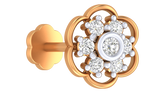 18K Gold & Diamond Stud Nose Pin KRC80155
