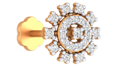 18K Gold & Diamond Stud Nose Pin KRA50282