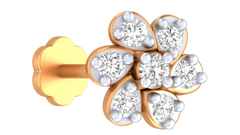 18K Gold & Diamond Stud Nose Pin KRA50285