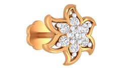 18K Gold & Diamond Stud Nose Pin KRA50287