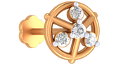 18K Gold & Diamond Round Nose Pin KRA50288