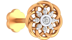 18K Gold & Diamond Nose Pin KRA50291