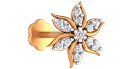 18K Gold & Diamond Nose Pin KRA50292