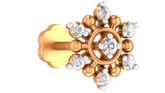 18K Gold & Diamond Stud Nose Pin KRA50293