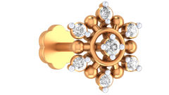 18K Gold & Diamond Nose Pin KRA50293