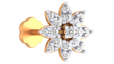 18K Gold & Diamond Stud Nose Pin KRA50294