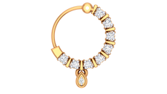 18K Gold & Diamond Nose Ring KRA50302