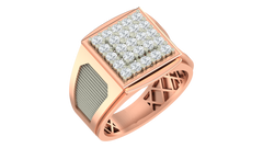 18K Gold & Diamond Band Ring For Men KRA60162