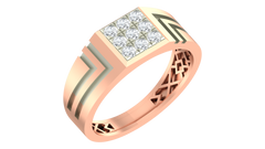 18K Gold & Diamond Ring For Men KRA60163