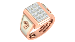 18K Gold & Diamond Band Ring For Men KRA60167